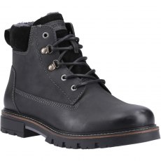 Hush Puppies Pier Shearling Lace Boot Black