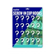 Rapide Screw In Cup Hooks 20 Pack