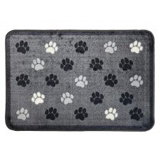 Washable Paw Doormat Grey 50cm x 75cm
