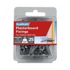 Plasplugs General Purpose Plasterboard Plug 25 Pack
