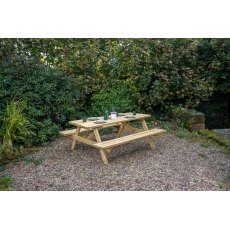Forest Garden Rectangular Picnic Table 1.7m