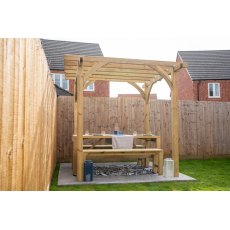 Forest Garden Dining Table & Bench Set