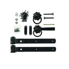 Forest Garden Black Zinc Coated Ring Gate Latch Set