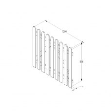 Forest Garden Heavy Duty Pale Gate 3ft