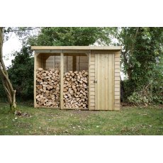 Forest Garden Overlap Log & Tool Store