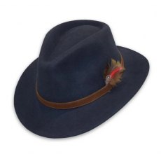 P J Powell Indiana Felt Hat Navy