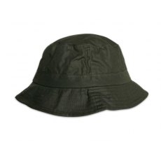 P J Powell Wax Bucket Hat Olive
