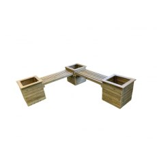 Churnet Valley Corner Planter Bench