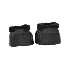 Hy Equestrian SnugFit Fleece Topped Over Reach Boots Black Hy Equestrian SnugFit Fleece Topped Over Reach Boots Black