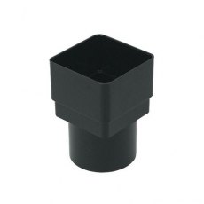 Kalsi Square/Round Downpipe Adaptor Black