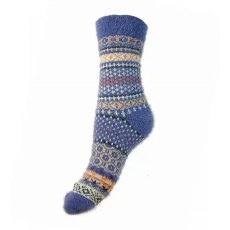 Gemjar Wool Patterned Sock Blue Size 4-7