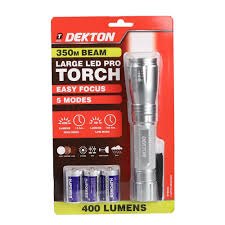 Dekton Explorer Heavy Duty 350m Beam Torch 400 Lumens