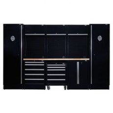 Draper Bunker Modular Storage Combo With Hardwood Worktop 16 Piece