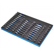 Draper Bunker Torx Ribe Socket Set 1/2" Square Drive In Eva Foam Inlay