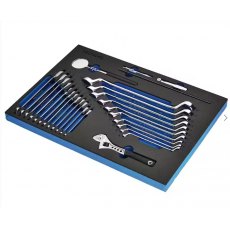 Draper Bunker Ring Spanner & Open End Ratchet Set In Eva Foam Inlay