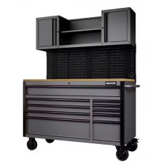 Draper Bunker 10 Drawer Roller Workstation With Workbench 56" Draper Bunker 10 Drawer Roller Workstation With Workbench 56"