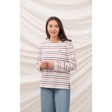 Lighthouse Causeway Breton Top Cranberry Pink Stripe