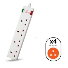 Westminster Electrical Surge Extension Lead 4 Gang 2m