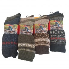 Simply Essentials Men's Thermal Nordic Boot Sock 3 Pack Assorted Simply Essentials Men's Thermal Nordic Boot Sock 3 Pack Assorted
