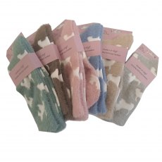 Simply Essentials Ladies Fluffy Dog Sock Assorted
