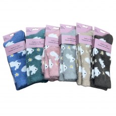 Simply Essentials Ladies Fluffy Bunny Sock Assorted
