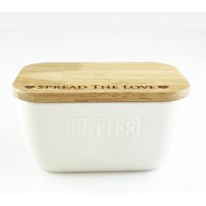 Selbrae House Spread The Love White Butter Dish