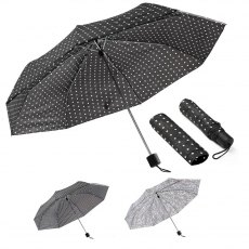 Dash Patterened Black/White Umbrella Assorted