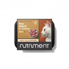 Nutriment Frozen Raw Rabbit & Turkey Cat Food 175g