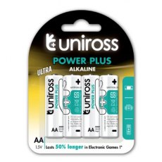 Uniross Alkaline Power Plus Batteries 1.5v