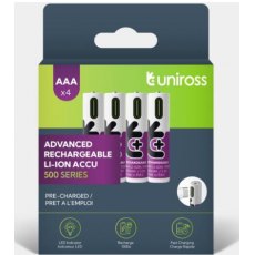 Uniross Rechargeable Lithium USB-C Battery 1.5v 4 Pack