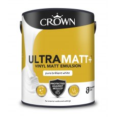 Crown Ultramatt Plus Vinyl Emulsion Paint Pure Brilliant White