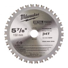 Milwaukee Metal Circular Saw Blade 150mm x 20mm x 34Z Milwaukee Metal Circular Saw Blade 150mm x 20mm x 34Z