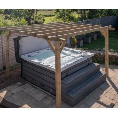 Ruby Ready Sawn Flat Roof Pergola 3m x 3m