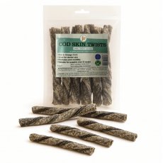 J R Pet Cod Skin Twists Dog Treat 60g