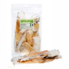J R Pet Rolled Rabbit Skin With Hair Dog Treat 100g