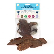 J R Pet Smoked Ostrich Fillet Dog Treat 80g