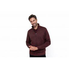 Carabou Mike Zip Fleece Lnd Cardigan Wine