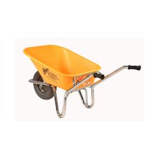 Walsall Workhouse Heavy Duty Pneumatic Orange Wheelbarrow 120L