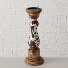 Boltze Montana Mango Wood Candle Holder