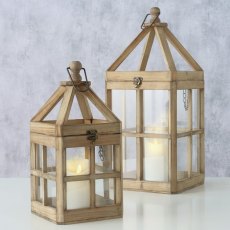 Boltze Torre Square Wooden Lantern