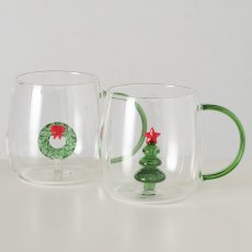 Boltze Siona Glass Mug 400ml Assorted