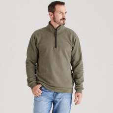 Ridgeline Brancaster 1/4 Zip Sweatshirt Smokey Olive