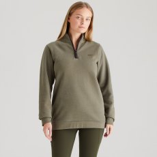 Ridgeline Brancaster 1/4 Zip Sweatshirt Smokey Olive