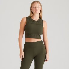 Ridgeline Infinity Crop Top Deep Forest