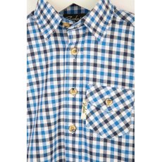 Rydale Richmond Country Check Short Sleeved Shirt Navy/Blue