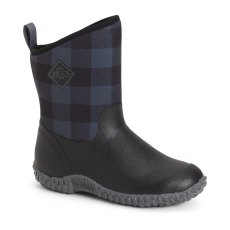 Muck Boots Ladies' Muckster II Mid Wellington Black/Grey Plaid