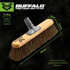 Buffalo Stiff Bassine Platform Broom Head 18" Buffalo Stiff Bassine Platform Broom Head 18"