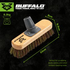 Buffalo Bassine Deck Scrub Broom Head 9" Buffalo Bassine Deck Scrub Broom Head 9"