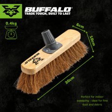 Buffalo Soft Coco Sweeper Broom Head 12" Buffalo Soft Coco Sweeper Broom Head 12"
