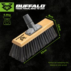 Buffalo Stiff PVC Scavenger Broom Head 13" Buffalo Stiff PVC Scavenger Broom Head 13"